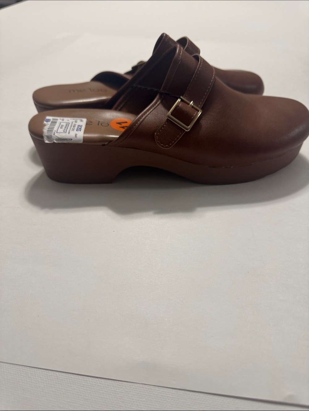 me too Brown Slip-On Clogs with Buckle Strap - Picture 2 of 4